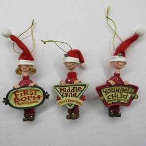 Kurt Adler Mom's Favorite Christmas Ornament Girl First Born Boy Middle Youngest